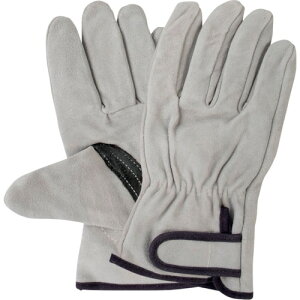ユニワールド 牛床革手袋(袖口マジックタイプ) 革手工房 牛床革 内綿当付マジック KS823-LL