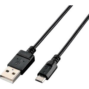 ELECOM �G�RUSB2.0�P�[�u�� A-MicroB 0.9m �u���b�N U2C-JAMB09BK