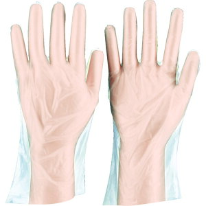 TRUSCO ポリオレフィン製使い捨て手袋 Mサイズ (20枚入) DPM1834