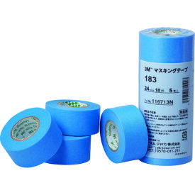 3M マスキングテープ 183 24mmX18m 5巻入り 7100202241