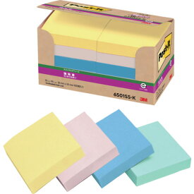 3M ポスト・イット 強粘着 50X50mm 90枚X10パッド 4色混色 6501SS-K