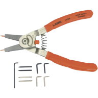 LANGTOOLS スナップリングプライヤー(替爪式・軸穴兼用・口開き調整機能付) 1435