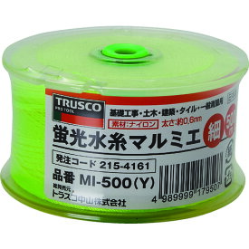 TRUSCO 蛍光水糸マルミエ 細 500m　MI500Y