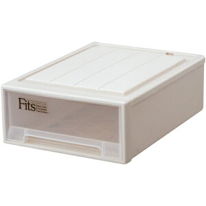 天馬(TENMA) 耐久性に優れた収納ボックス フィッツケース クローゼット用 カプチーノ 衣装ケース 収納ケース 引き出し 幅44×奥行53×高さ18cm ワイドS-53 110013853