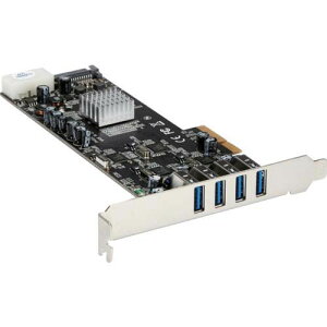 StarTech USB���݃J�[�h�^PCIe 2.0 - 4x USB-A�^5Gbps�^SATA�ELP4�d�� PEXUSB3S44V