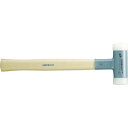 HALDER スーパークラフトハンマー ヒッコリー製ハンドル付ナイロン白 頭径6 3366.060