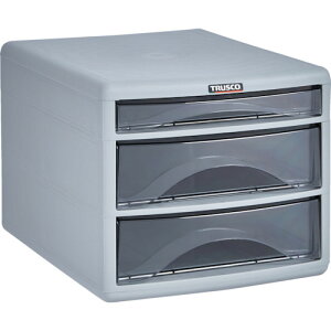 TRUSCO プラスチックレターケース A4浅型1段、深型2段 PA4SW3