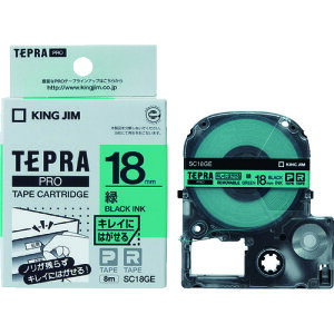 KING JIM (����)�u�e�v���vPRO�e�[�v 18mm �L���C�ɂ͂����郉�x���^�΃��x���^������ ����8m SC18GE