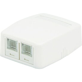 PANDUIT CAT5Eスプリングシャッター付きローゼットキット 2個口 白 JOQ2H500 JOQ2H500