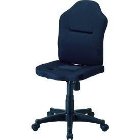 TRUSCO オフィスチェア ダブルクッション 長時間椅子(肘掛無し) ブラック TWCCBK