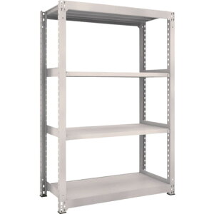 TRUSCO スチールラック M5型中量棚 1200*571*H1800 4段 単体 ネオグレー M56464