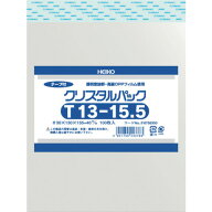 OPP袋 テープ付き クリスタルパック T13-15.5 100枚入り 6758300 T13-15.5