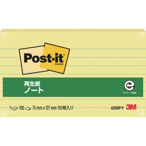 3M ӂ |XgECbg m[g Đ X^_[hJ[ 635RP-Y 75*127mm 635RP-Y