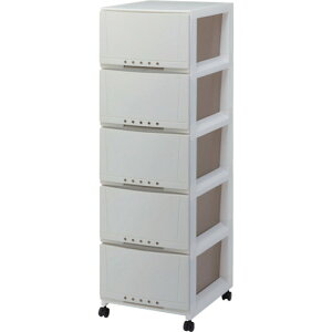 天馬(TENMA) チェスト ルームケース 3405 カプチーノ 5段 幅34×奥行42×高さ108cm 110006680