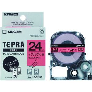 KING JIM (����)�u�e�v���vPRO�e�[�v 24mm �C���f�b�N�X���x���^�ԃ��x���^������ ����8m SCY24R