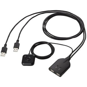 ELECOM�@USB�Ή��P�[�u����̌^�L�[�{�[�h�E�}�E�X�p�p�\�R���ؑ֊�u���b�N KM-A22BBK
