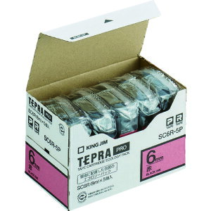 KING JIM ()uevvPROe[v 6mm GRpbN(5)^ԃx^ 8m SC6R-5P