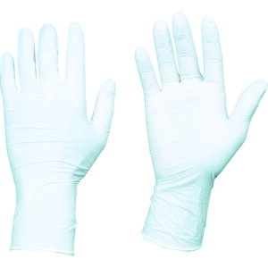 TRUSCO 使い捨てニトリル手袋TGエアー 0.06 粉無白S 100枚 TGNN06WS