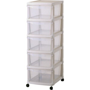 天馬(TENMA) クローゼット収納 ユニフィット クローゼット用 組立式5段 カプチーノ 幅32X奥行41X高さ96cm 110000249