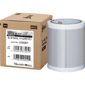 MAX �r�[�|�b�v ���x��PET�V�[�g 100mm���V�[�g SL-S154NLLABELPET �M�� (15m*1����) SL-S154NLLABELPET