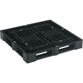 TRUSCO　リサイクル樹脂パレット　片面4方差　1100x1100x150 SLB-1111RE-BK