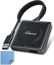 【販売実績No1 正規代理店】オットキャスト カーテレビメイト Ottocast Car tv mate HDMIマルチメディアアダプター HDMI出力のTV stick/スクリーンキャスト/DVDなど接続可能 有線AppleCarPlay搭載車両専用 クリーニングクロス付き