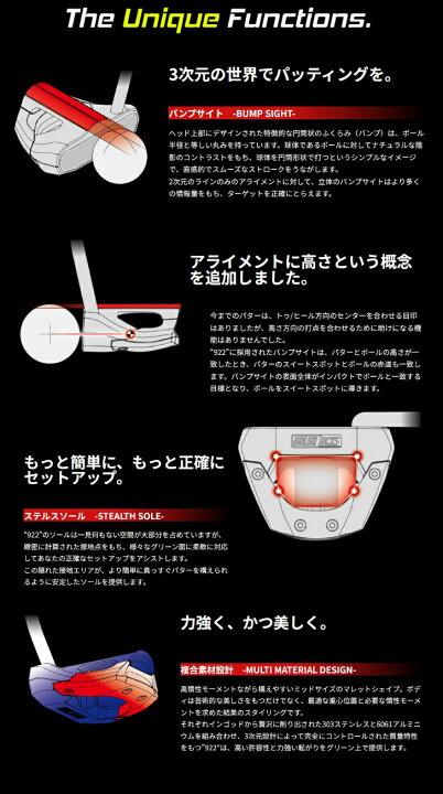 楽天市場】GOLDILOCKS ゴルディロックス Model 922 パター : プロ 