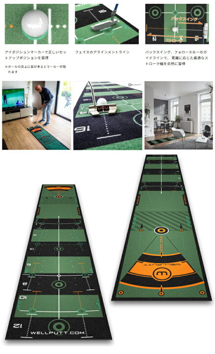 楽天市場】WELLPUTT ウェルパット ゴルフパターマット 3M : プロツアー 
