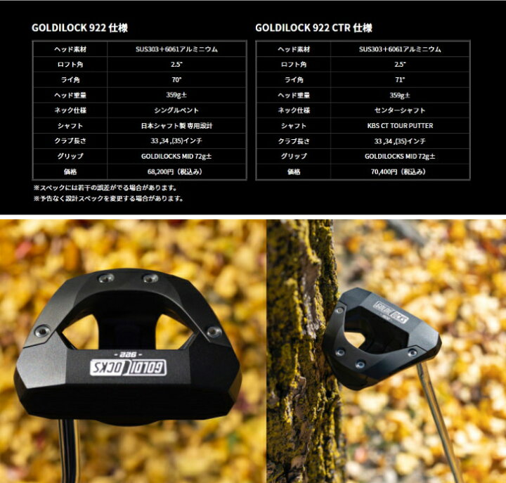 楽天市場】GOLDILOCKS 【ALL BLACK】ゴルディロックス Model 922 