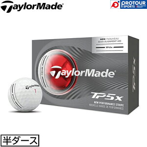 TaylorMade TM26 TP5x PERFORMANCE STRIPE BALL / �e�[���[���C�h TM26 TP5x �p�t�H�[�}���X�X�g���C�v �{�[�� (2�X���[�u) 2026�N���f�� ���_�[�X(6����) �z���C�g �S���t�{�[�� 5�s�[�X �X�s���R���g���[�� 