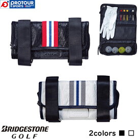 BRIDGESTONE GOLF ACG222 / ブリヂストンゴルフ カートポーチ ACG222 メンズ レディース ポーチ ラウンド ブラック ホワイト 合成皮革 シンプル 便利