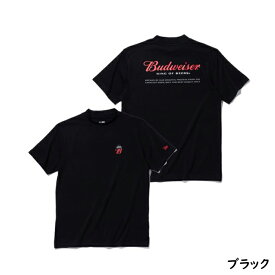 NEW ERA ニューエラ 半袖 ミッドネック Tシャツ Budweiser バドワイザー ロゴ 全2色 13526863 13526864