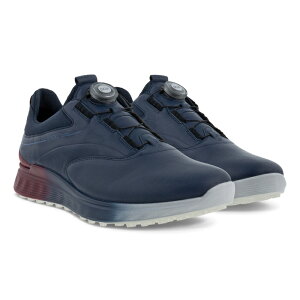 ECCO M GOLF S-THREE BOA 102954 WHITE(60616) MARINE(60617) / GR[ Y St GXEX[ {A GORE-TEX XpCNXV[Y