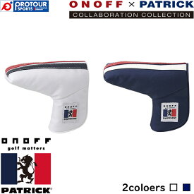 ONOFF×PATRICK Putter Cover PP0219 / オノフ×パトリック Mシリーズ パターカバー PP0219 2023年モデル 全2色(ホワイト/ネイビー) パター用 ブレード型,マレット型対応 コラボレーションモデル