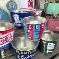 【ティンバケツ】 TINBUCKET バケツ 7UP PEPSI SPAM PLANTERS ICEE ブリキ ペプシ スパム セブンアップ …