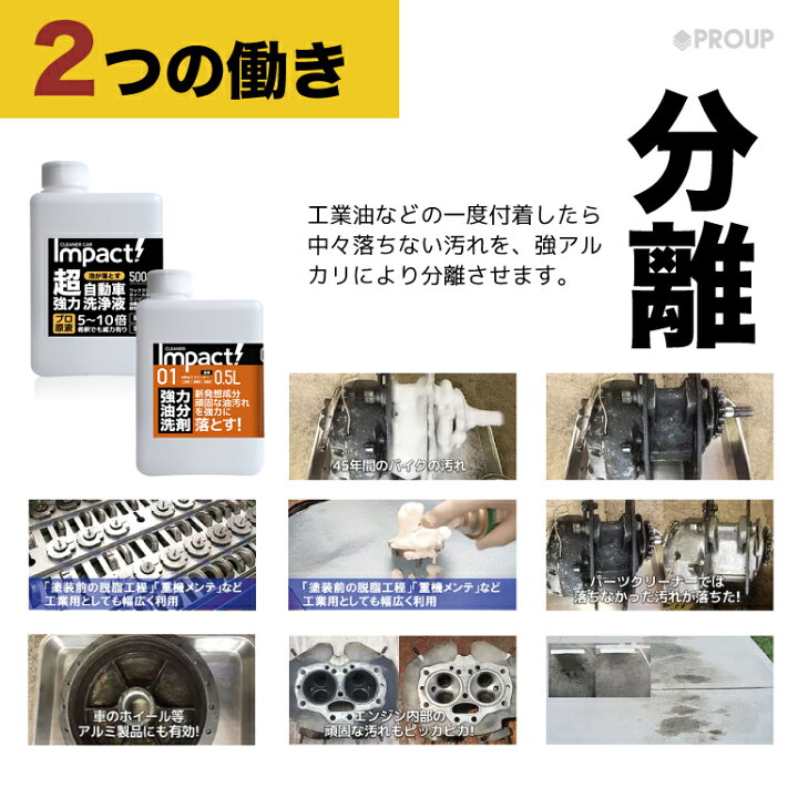 楽天市場 超強力 カーシャンプー 車 洗車 水垢 水アカ 脱脂 脱脂シャンプー カー シャンプー ホイール エンジン洗浄 自動車 バイク 油膜取り 油膜 重油 グリース タール エンジン 洗浄液 クリーナー 下地処理 Pro インパクトクリーナー 原液 500ml プロ用の威力 楽天市場 超強力 カーシャンプー 車 洗車 水垢 水アカ 脱脂 脱脂シャンプー カー シャンプー ホイール エンジン洗浄 自動車 バイク 油膜取り 油膜 重油 グリース タール エンジン 洗浄液 クリーナー 下地処理 Pro インパクトクリーナー 原液 500ml プロ用の威力