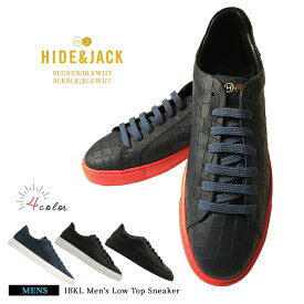 HIDE&JACK ハイドアンドジャック IBKLBLKWHT IBKLBLKBLK IBKLBLURED IBKLBLUWHT メンズ 紳士 男性用 スニーカー シューズ イタリア ブランド クロコ ブラック ローズ ツートン ヌバックレザー クリスマスプレゼント