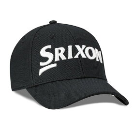 SRIXON スリクソン 帽子 メンズ フレキシ ツアーキャップ ブランド キャップ ベースボールキャップ カーブあり アジャスター無し 刺繍 メッシュ スポーツ ランニング マラソン ゴルフ ゲートゴルフ テニス お揃い ブラック 黒 30170111