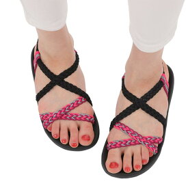 浴衣にもあうサンダル 夏 草履 サンダル レディース かわいい 大人かわいい BEARPAW QE STORY ベアパウ 手編み ビーチサンダル 下駄風サンダル ゆかた レディース 女性 婦人 疲れにくい 疲れない 歩きやすい