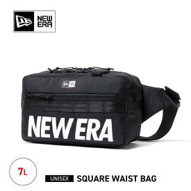【クーポン配布中】送料無料 ニューエラ ウエストバッグ スクエア 7L ユニセックス ボディバッグ ショルダーバッグ ブラック ビッグロゴ 送料無料 NEW ERA メンズ レディース 大容量 斜めがけ フェス アウトドア ストリート newera