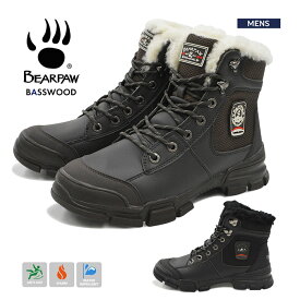 BEARPAW BASSWOOD J1931M ベアパウ バスウッド ブーツ 靴 防寒 撥水 スノーブーツ メンズ 男性 紳士