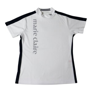 marie claire マリクレール レディース 女性 ゴルフ ポロシャツ 半袖 ウェア おしゃれ 白 紺 ロゴ 速乾 M L LL