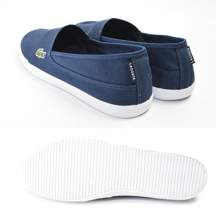 楽天市場 7 1 セール価格 送料無料 Lacoste ラコステ レディース 婦人 女性 マリス 大きいサイズ ユニセックス 白 Marice Bl 2 黒 スリップオン スリッポン キャンバススニーカー Provence