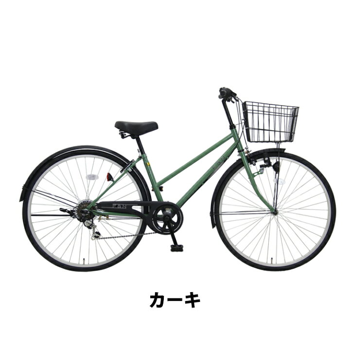 楽天市場】自転車 ママチャリ 27インチ 6段変速 FINI 通勤 通学 