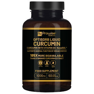 Optisorb Liquid Curcumin with Vitamin D - 60 Liqcaps | 185x Turmeric & Curcumin Bioavailability - NovaSOLR �N���N�~���u�����h�i�����܁m�|���\���x�[�g80�n�A�E�R���G�L�X�m�N���N�~�m�C�h6���n�j�A�c