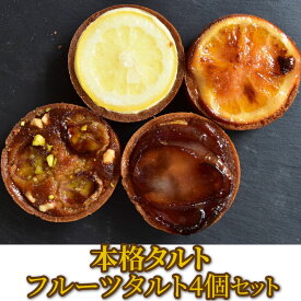 本格 タルト フルーツ 4個入り セット ｜入学 お祝い ケーキ スイーツ デザート ギフト 洋 菓子 フルーツ チョコ チーズ オレンジ レモン バナナ 土産 お取り寄せ プレゼント 贈り物 トルテのさんぽ 冷凍