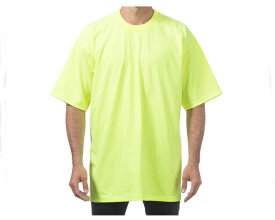 PRO CLUB プロクラブ SAFETY GREEN ビックサイズ対応 無地 LAストリート MADE IN USA ヘビーウェイト Tシャツ メンズ 【HEAVY W 101 SAF】