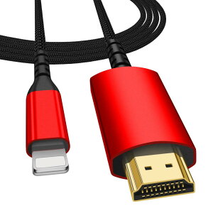 【MF-i認証品】BOIOT HDMIケーブル iPhone hdmi変換ケーブル 1M ライトニング HDMI 変換ケーブル 電源不要 1080P大画面遅延なし 携帯の画面をテレに映す 音声同期出力 i0S18/17/16/15/14最新対応 取扱説明書