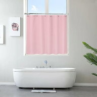 AooHome シャワーカーテン 小窓 目隠し 防水 短め 防カビ ユニットバス 浴室窓 お風呂窓 80cm丈 カフェカ…