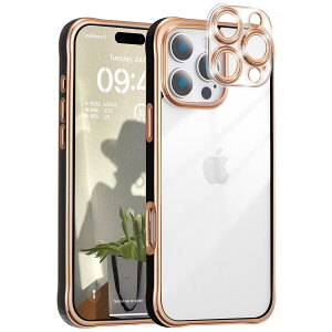 ZTOFERA for iPhone 16 Pro Max �P�[�X�A�N���X�^���N���A�A�N�����o�b�N�A�\�t�g���b�L�G�b�W�A���O���\�ȓd�b�����Y�A�X���������o���p�[�P�[�X for iPhone 16 Pro Max �u���b�N